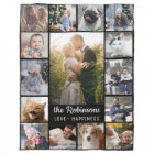 Collage Photo Famille 15 Photos + Nom Black Easy