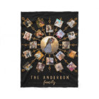 Collage Photo Famille 21 Photos Black Gold + Nom