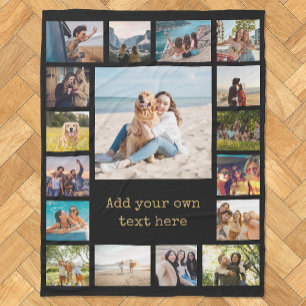 Couverture Polaire Collage photo moderne simple 17