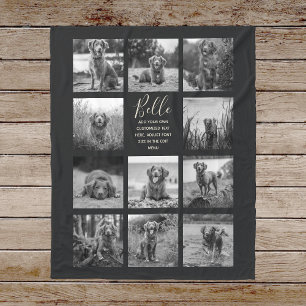 Couverture Polaire Collage photo personnalisé 11 Blanche en polaire n