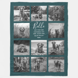 Couverture Polaire Collage photo personnalisé 11 Collage photo Turquo