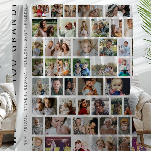 Couverture Polaire Collage Photo Personnalisé Blanc 54