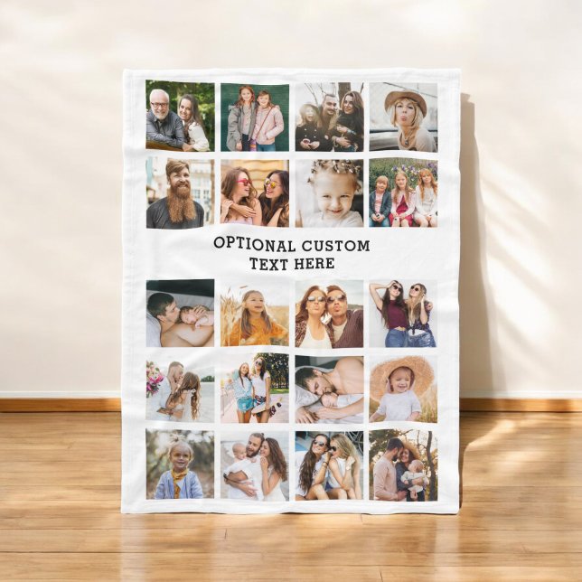 Couverture Polaire Collage photo simple 20 photo personnalisée (Créateur téléchargé)