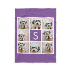 Collage photo violet et blanc Monogramme personnal
