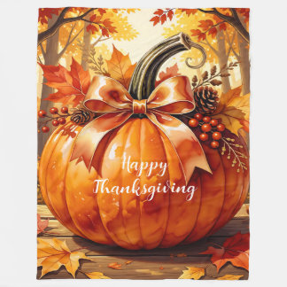 Couverture Polaire Collection Automne Populaire Dorée de Thanksgiving