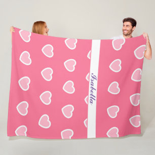 Couverture Polaire Collection de la Saint-Valentin rose moderne