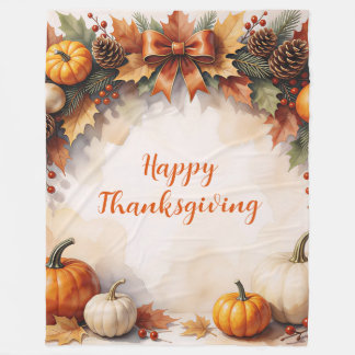 Couverture Polaire Collection de Thanksgiving d'automne populaire dor