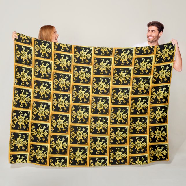 Couverture Polaire Collection florale tendance de luxe (En situation)