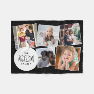 Couverture Polaire Collection photo moderne Chic Famille amis Keepsak