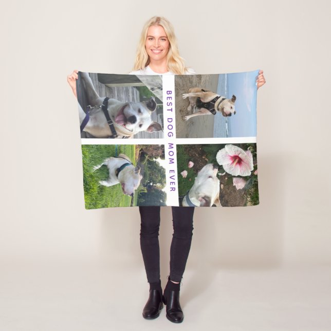 Couverture Polaire Collection photo moderne de Best Dog Mom (En situation)
