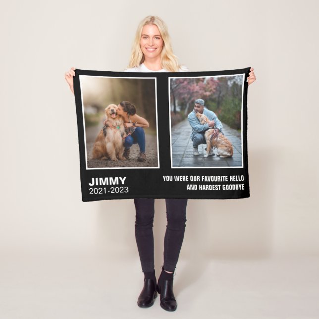 Couverture Polaire Collection photo personnalisée Black Dog Memorial  (En situation)