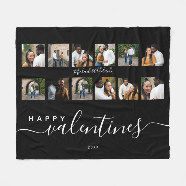 Couverture Polaire Collection photo personnalisée moderne Couples Val (Devant (Horizontal))
