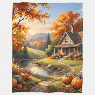 Couverture Polaire Collection Populaire d'Action de Grâce d'Automne e