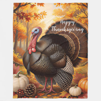 Couverture Polaire Collection Tendance d'Automne Dorée de Thanksgivin