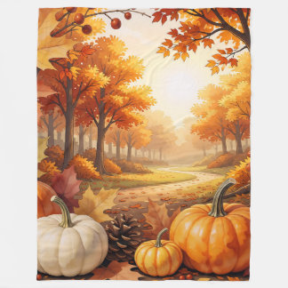 Couverture Polaire Collection Tendance de Thanksgiving Automne Doré