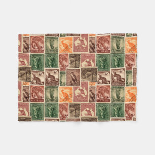 Couverture Polaire Collection vintage australienne de timbres postés