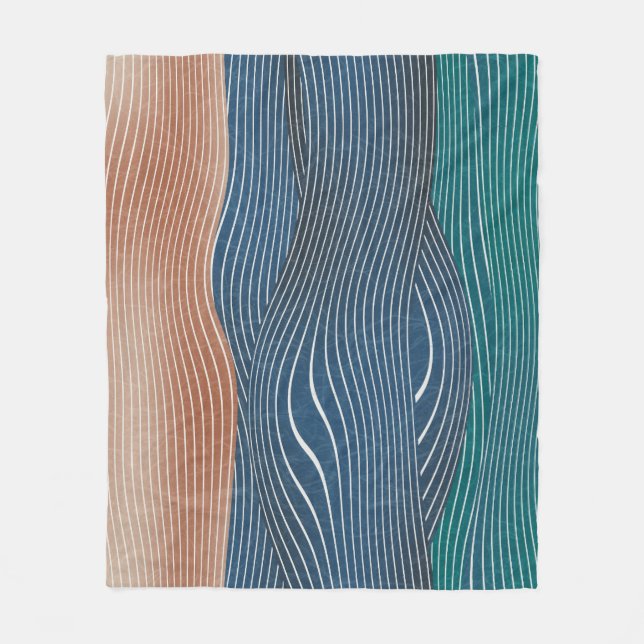 Couverture Polaire Collines naturelles : motif sans soudure. (Devant)