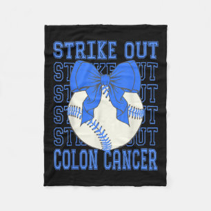 Couverture Polaire Colon Cancer Awareness Blue Coquette Baseball