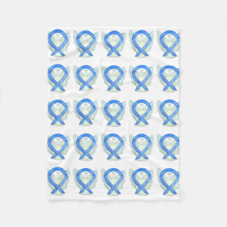 Couverture Polaire Colon Cancer Sensibilisation Ribbon Soft Fleece Bl