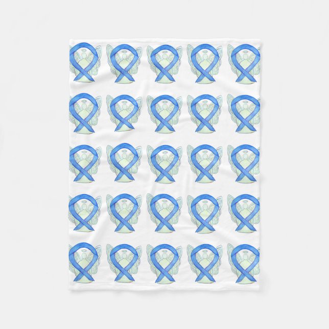 Couverture Polaire Colon Cancer Sensibilisation Ribbon Soft Fleece Bl (Devant)