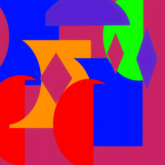 Couverture Polaire Color Block Abstrait - Bright Modern Art Motif (Créateur téléchargé)