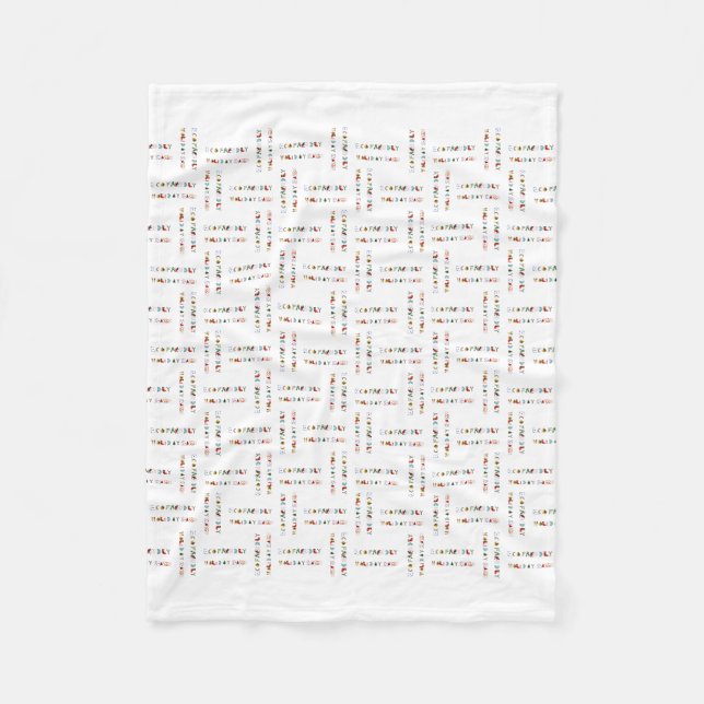 Couverture Polaire Coloré Amusant ÉcoConvivial (Devant)