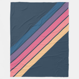 Couverture Polaire Coloré rayé les années 70 les années 80 Classique 