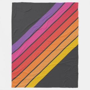 Couverture Polaire Coloré rayé les années 70 les années 80 Classique