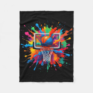 Couverture Polaire Coloré Sketll Tie Dye Cercle Filet Slam Dunk Splas