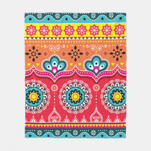 Couverture Polaire Coloré tribal ethnique sans couture motif