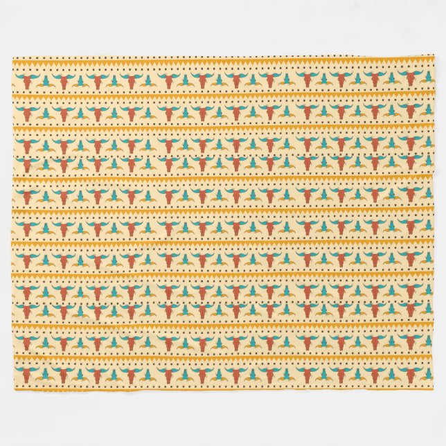 Couverture Polaire Colorful American Southwest thème motif (Devant (Horizontal))