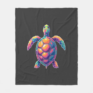 Couverture Polaire Colorful Splash Eastern Box Turtle (2)
