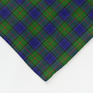 Couverture Polaire Colquhoun tartan bleu vert plaid