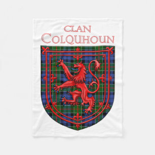 Couverture Polaire Colquhoun Tartan Scottish Plaid Lion Rampant