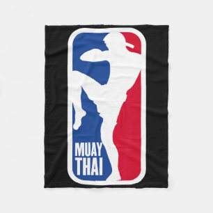 Couverture Polaire Combattant de Muay Thai Vintage Combat de rue Mma
