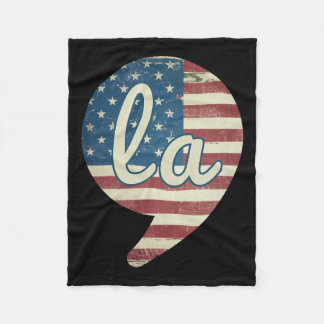 Couverture Polaire Comma La Kamala Harris Flag américain Comma + La