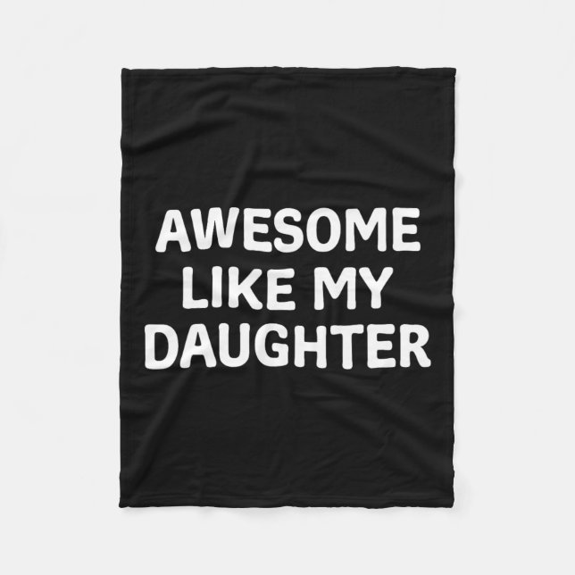 Couverture Polaire Comme Ma Fille Fête des pères Papa Papa Drôle Fath (Devant)