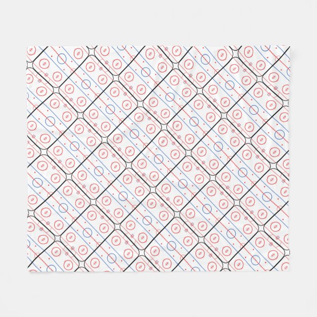 Couverture Polaire Compagnon de patinoire de hockey Autographe prêt (Devant (Horizontal))