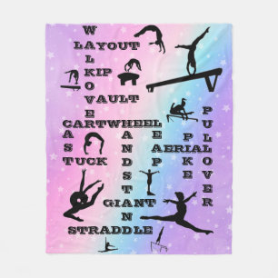 Couverture Polaire Compétences en gymnastique féminine Pastel Stars M