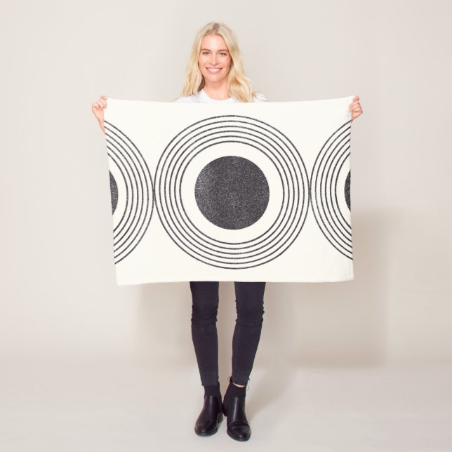 Couverture Polaire Composition des cercles Abstraits (En situation)