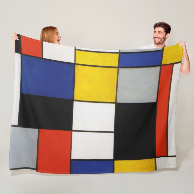 Couverture Polaire Composition, Mondrian (En situation)