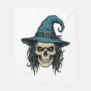 Couverture Polaire Conception de chemise vectorielle Halloween crâne 