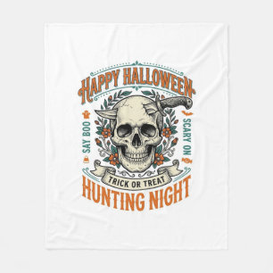 Couverture Polaire Conception de chemise vintage Halloween crâne Tric