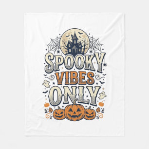 Couverture Polaire Conception de citrouille fantôme Halloween Vibes S