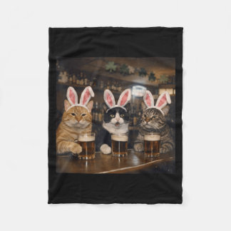 Couverture Polaire Conception de jour de Pâques de chat drôle hommes 
