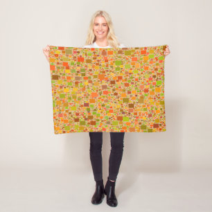 Couverture Polaire Conception de l'œuvre d'art en mosaïque d'automne