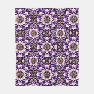 Couverture Polaire Conception de mandala floral orné