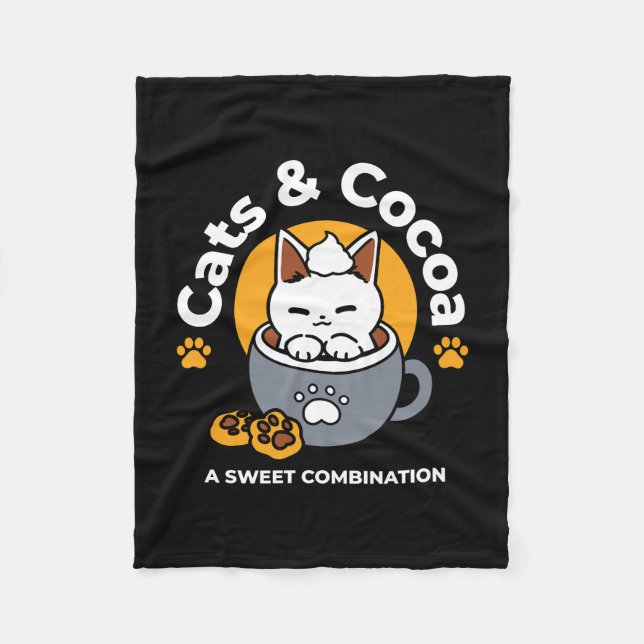 Couverture Polaire Conception de Mug de vacances avec Cosy Cat et Paw (Devant)