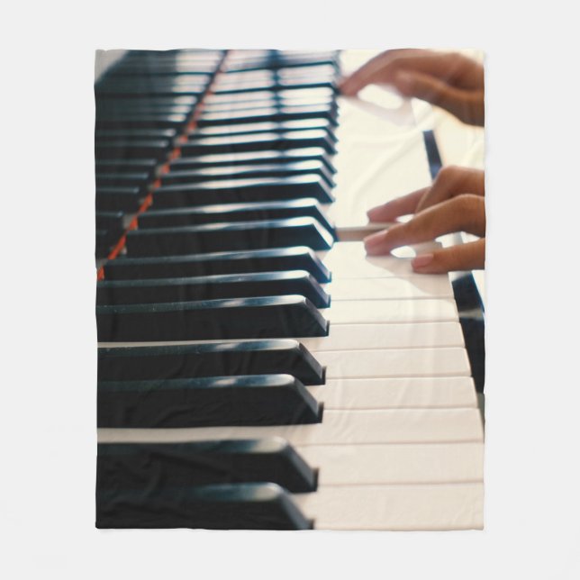 Couverture Polaire Conception de piano cool (Devant)