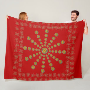 Couverture Polaire Conception de points Red Polka d'impression africa